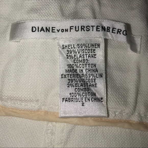 SOLD-Diane Von Furstenburg High Waist Linen Shorts - Picture 4 of 7